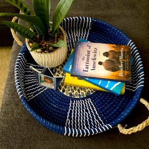 BLUE WOVEN BASKET